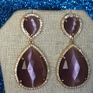 Purple Statement Earrings! NWOT